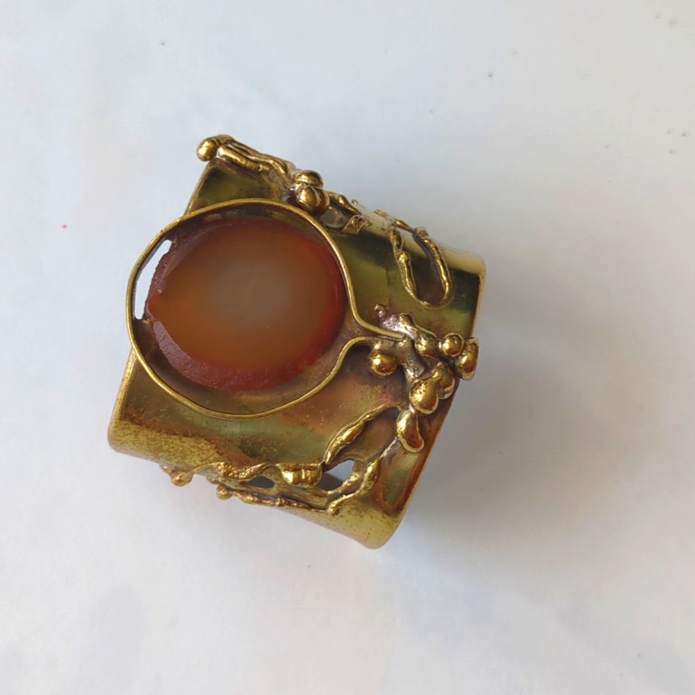 Made in Greece Cuff bracelet with natural stone